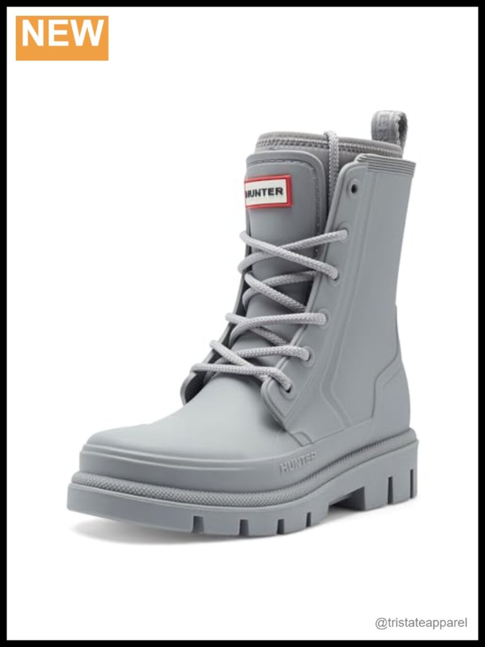Waterproof Rain Boots Cushioned Comfort Lace Up Mid-Calf Outdoor
